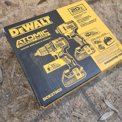 DEWALT ATOMIC SERIES BRUSHLESS 20v  IMPACT AND DRILL