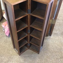 Wooden CD  Or Knick Knack Holder With Hinges