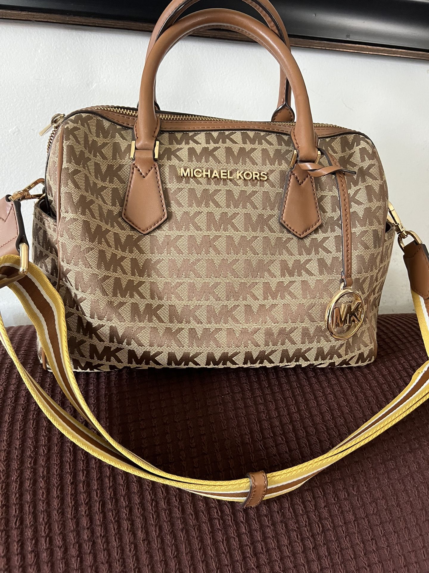 Michael Kors Top Handle Bag Neutrals Canvas