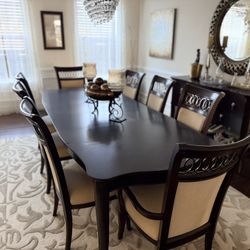 Elegant Dining Room Chair Set – 8 Chairs Total (6 Armless, 2 Armchairs) 