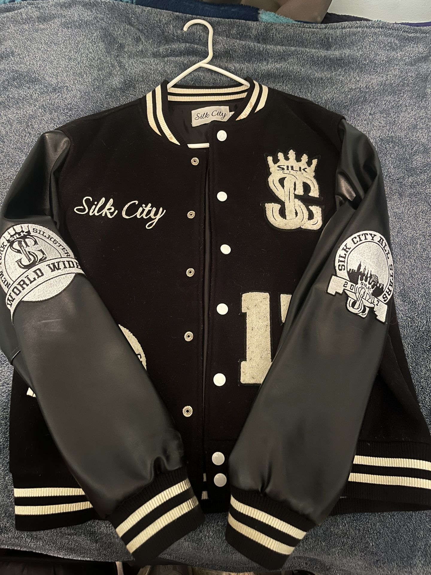 Varsity Leather Sleeve Jacket 