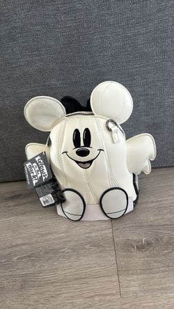 Loungefly Mickey & Minnie Mouse Ghost Glow Figural Crossbody Bag NWT
