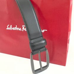 Salvatore Ferragamo Black Leather Belt 34