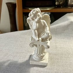 White Cherub Angel Statue