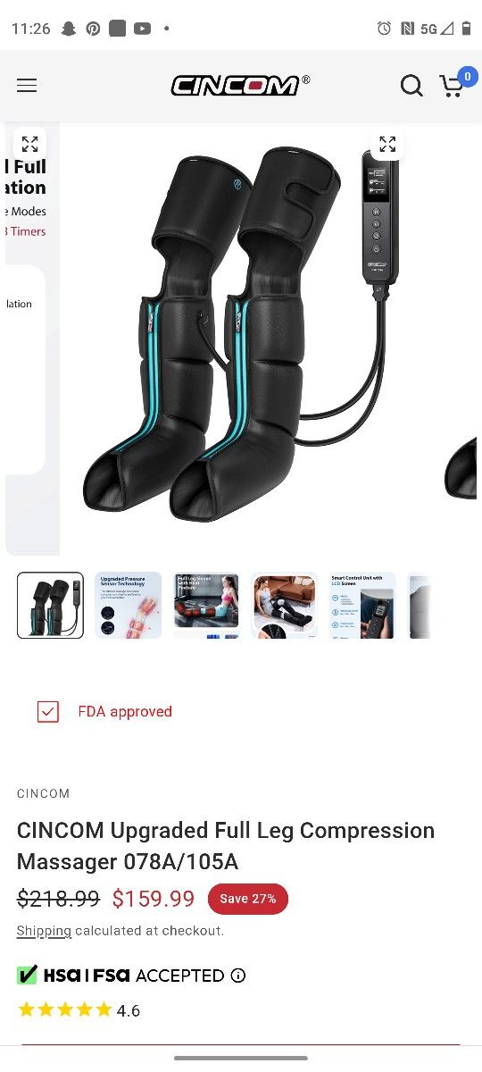 Cincom Leg Compression Therapy Device