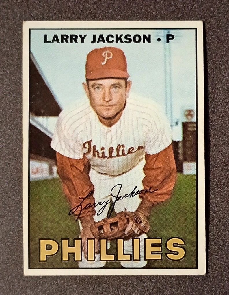 1967 Topps Larry Jackson Philadelphia Phillies #229 Baseball Card Vintage Collectible Sports MLB Trading Major League