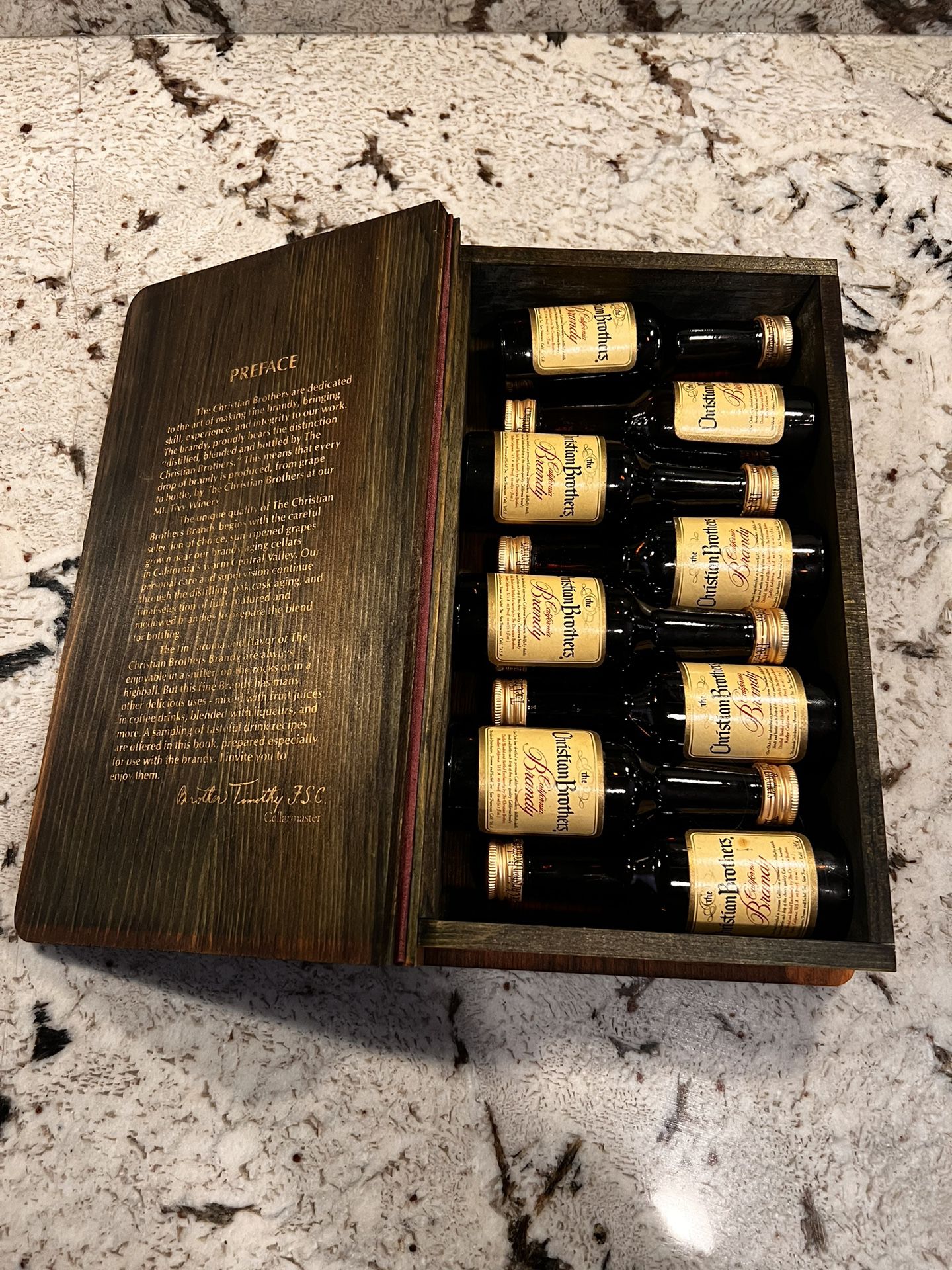 Vintage Christian Brothers Limited Release “Brandy Book” Case With Full Bottles