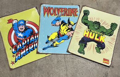 Marvel Comics Retro Metal Posters