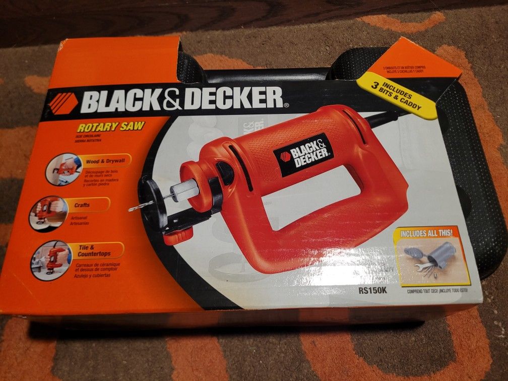 NIB Black & Decker Rotary Zip Spiral Saw w/ Bits