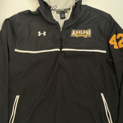 Vintage Official Under Armour Mens Black Adelphi Dri Fit Light Windbreaker