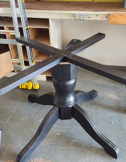 Black Pedestal Dining Table AND Base