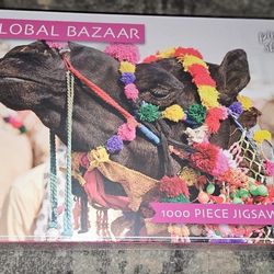 GLOBAL BAZAAR Decorated CAMEL 1000pc Puzzle 26"x19" Brand New & Factory Sealed!!