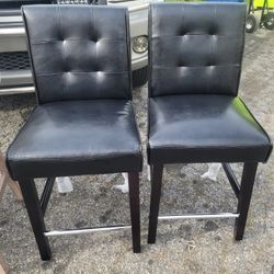 2 Leather Barstools For Sale (Brand New)
