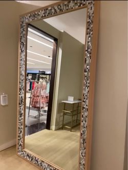Wood frame mirror