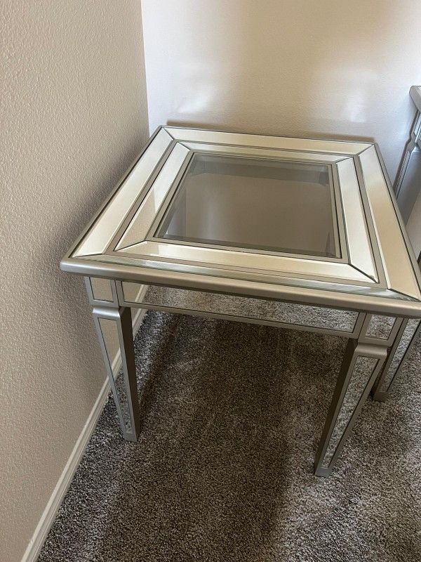 Small End Mirror End Table 