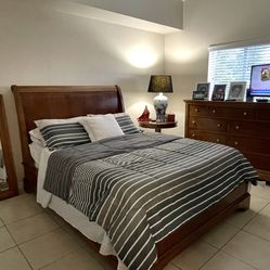 Full bedroom set with mattress!! Queen size.