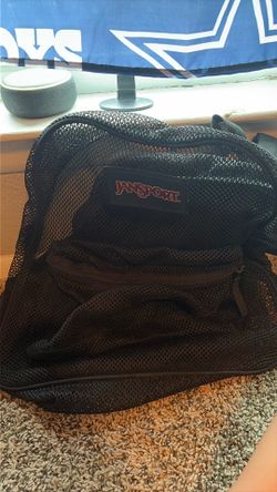 Jan sport black clear backpack