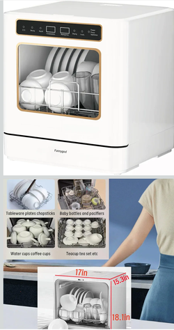 Dishwasher Countertop dishwasher Portable small automatic cleaning 4 cleaning modes