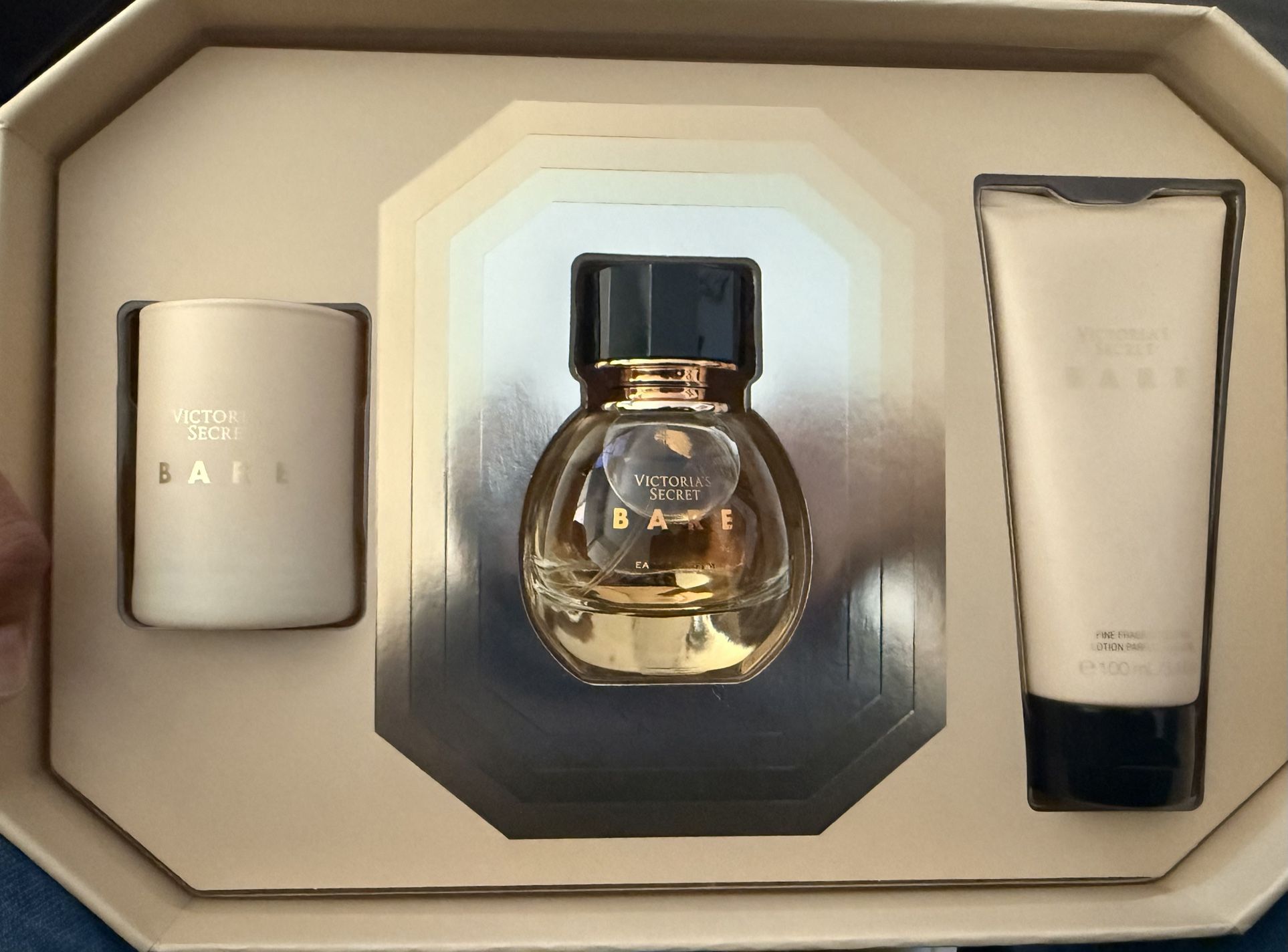 Victoria's Secret Bare 3 Piece Eau De Parfum 1.7 Fl Oz Perfume Gift Set 