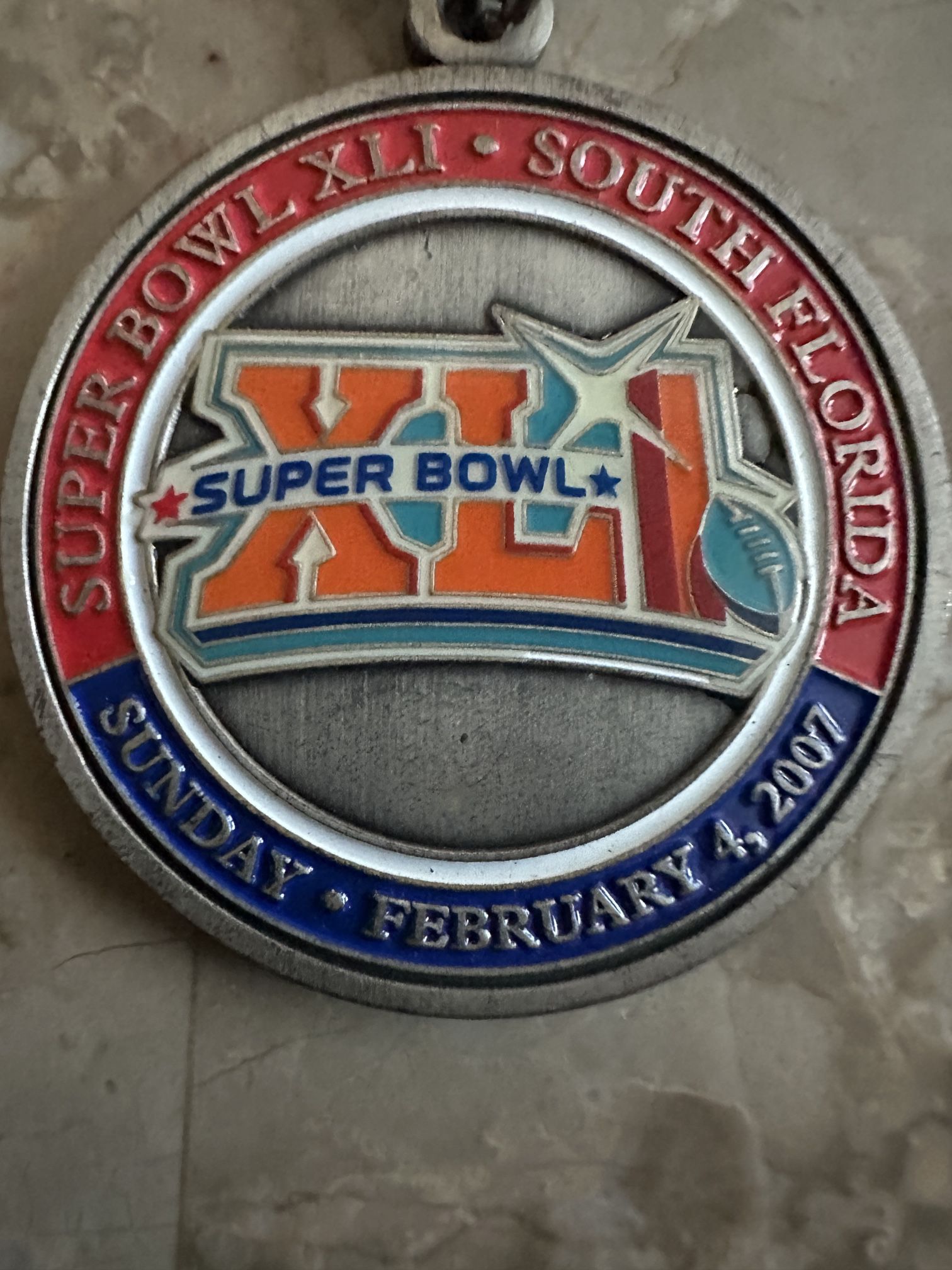 2007 Super Bowl XLI Keychain