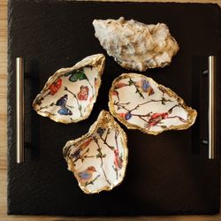 Butterfly Decorative Jewelry/Trinket Oyster Shell Dish 