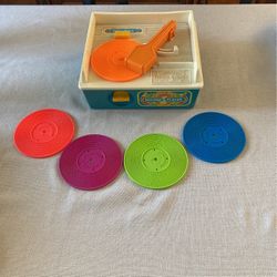 Antique 1987 Fisher Price Music Box Récord Player