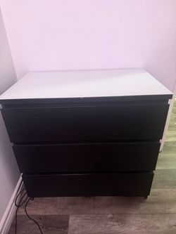 IKEA 3 Drawer Dresser Black