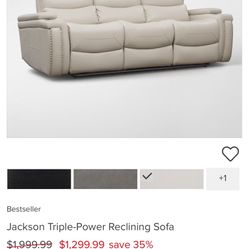 Leather Reclining Smart Sofa
