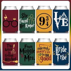 12 Pcs Harry Potter Wizard Can Sleeves for Bachelorette/Bridal Party *NEW*