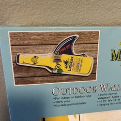 Margaritaville LandShark Outdoor Wall Art sign with a bottle opener