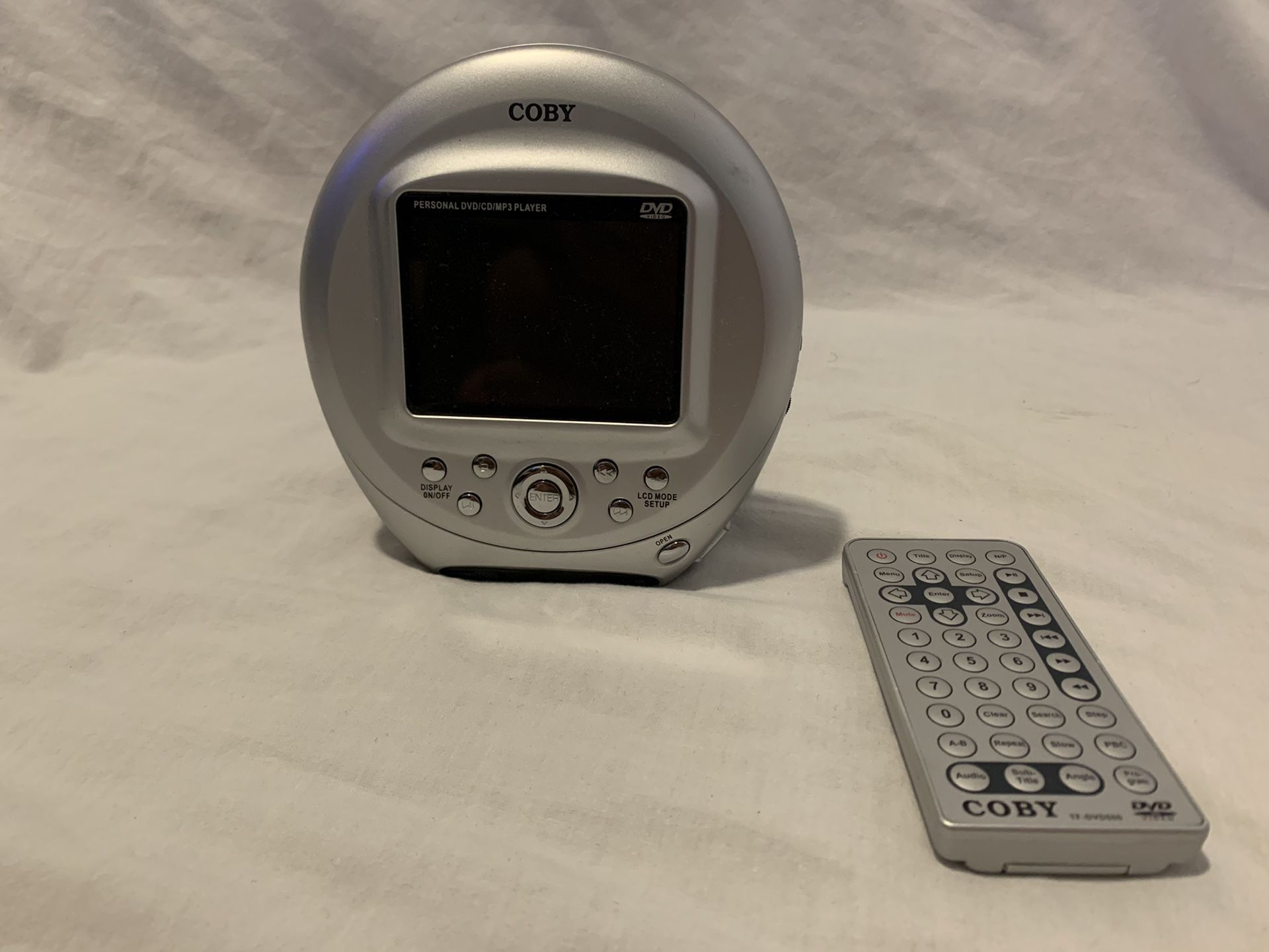 Coby Personal Dvd CD MP3 Player Model # TF-DVD500 Portable All In One
