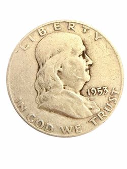 1953-D Franklin Half Dollar 90% Silver Denver Mint Circulated US Coin 50C
