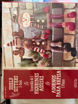 Shelf Sitters Snowman Reindeer 2-Pack