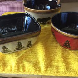 Woodland Adventures 3 Piece Set Of Bowls