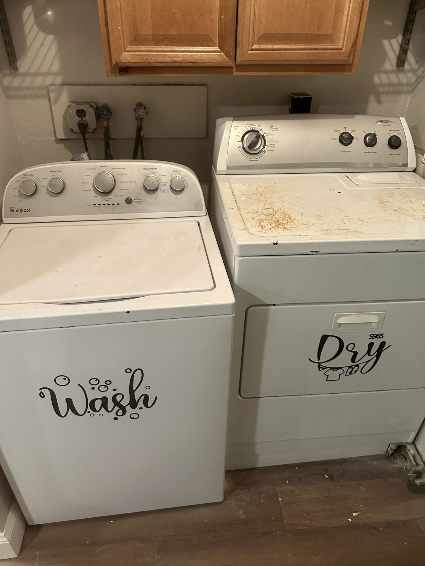 washer and dryer