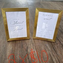 2 5x7 Gold Frames