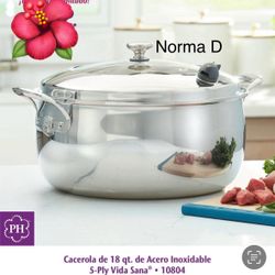 Olla De 18 Qts Vida Sana 5 Ply Nueva En Su Caja 🌺 Princess House 🌺