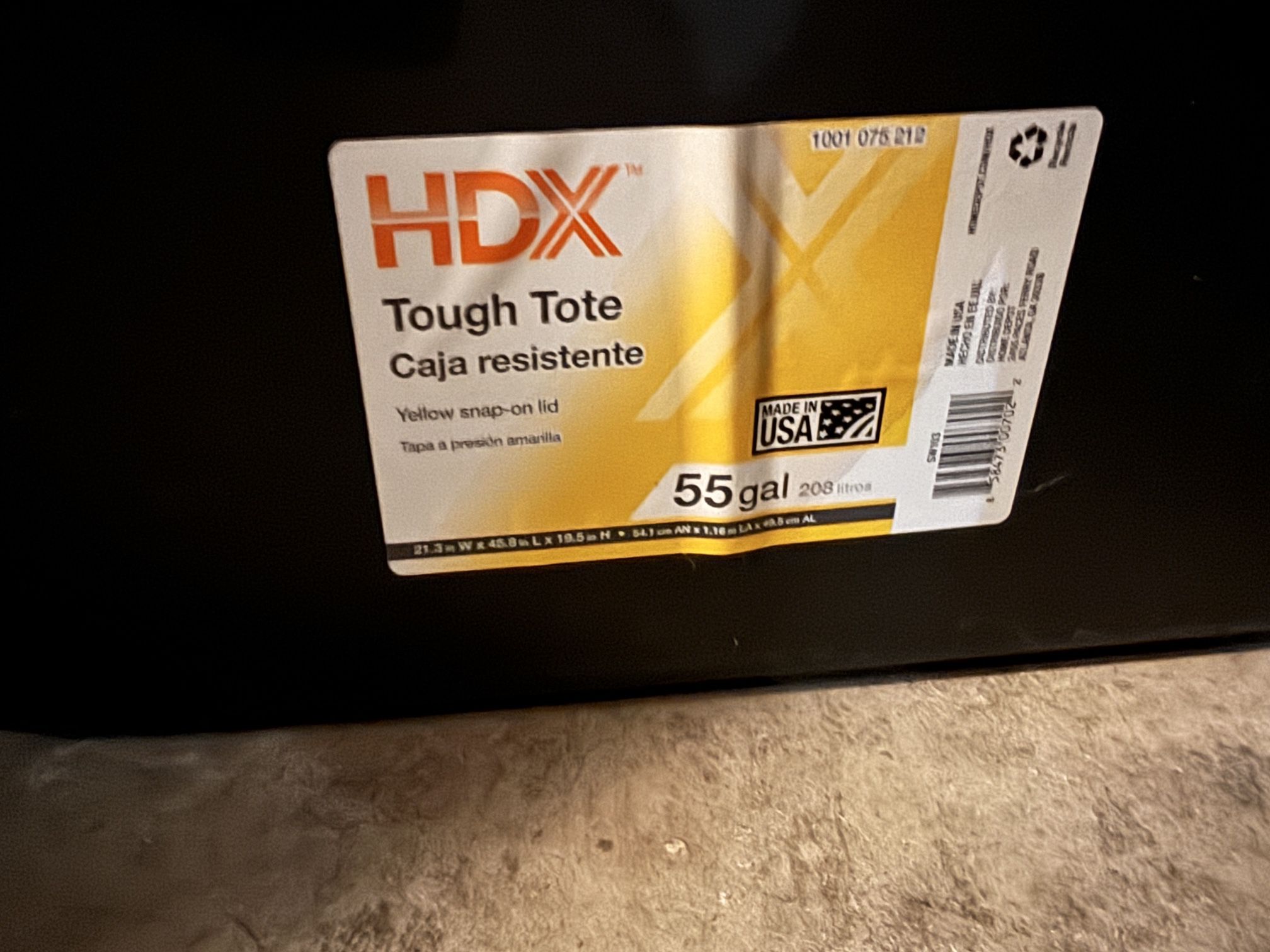 HDX 55 Gallon Totes (2)