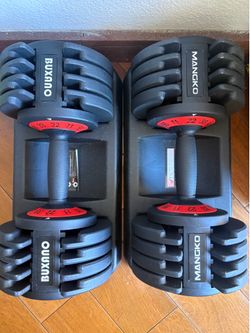 MANGKO Adjustable Dumbbells – 55 lb Each