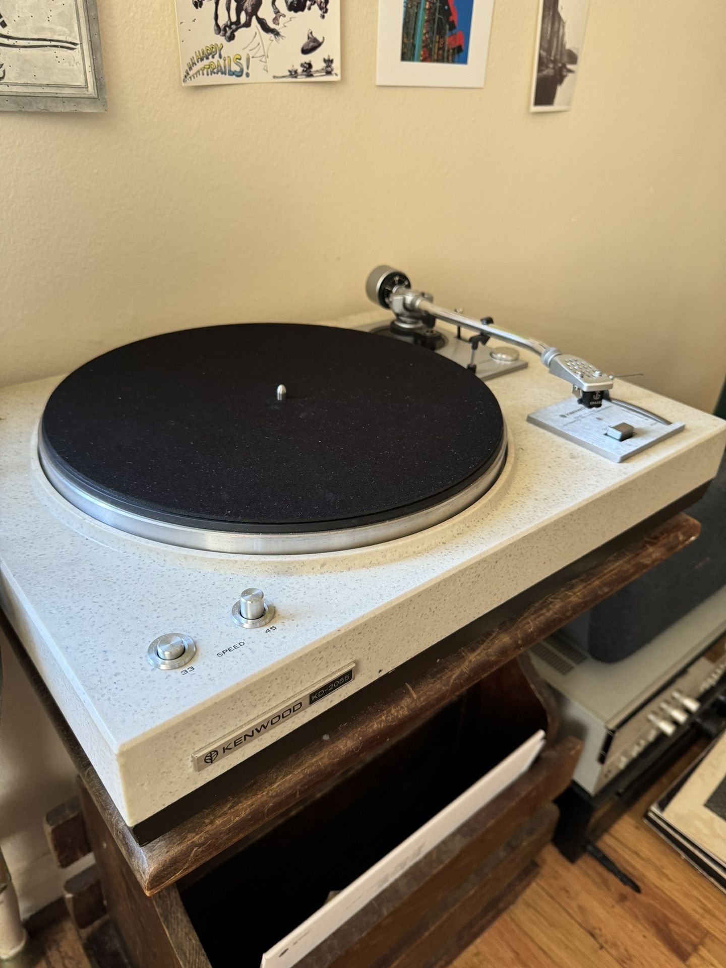 MIJ Kenwood KD-2055 “The Rock” Marble Base Belt-drive Turntable (New Cartridge)