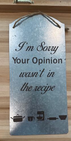Funny Kitchen Metal Hanging Sign