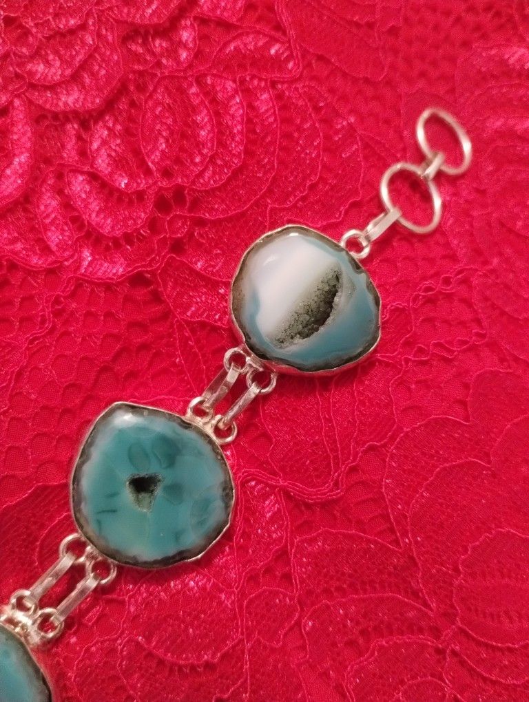 Baby Blue Agate Bracelet 