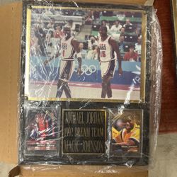 Plaque With Jordan And Magic