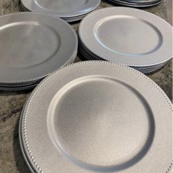 Silver Party chargers Special Event / Wedding / Quinceañera Table 