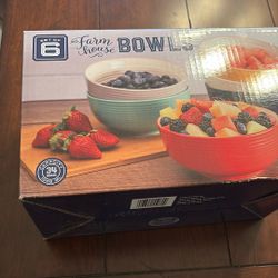 Farm House  Bowls  Set of  6 