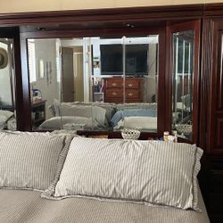 Cherry Wood King Head Board And Dresser’s 