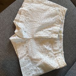 White Eyelet Shorts