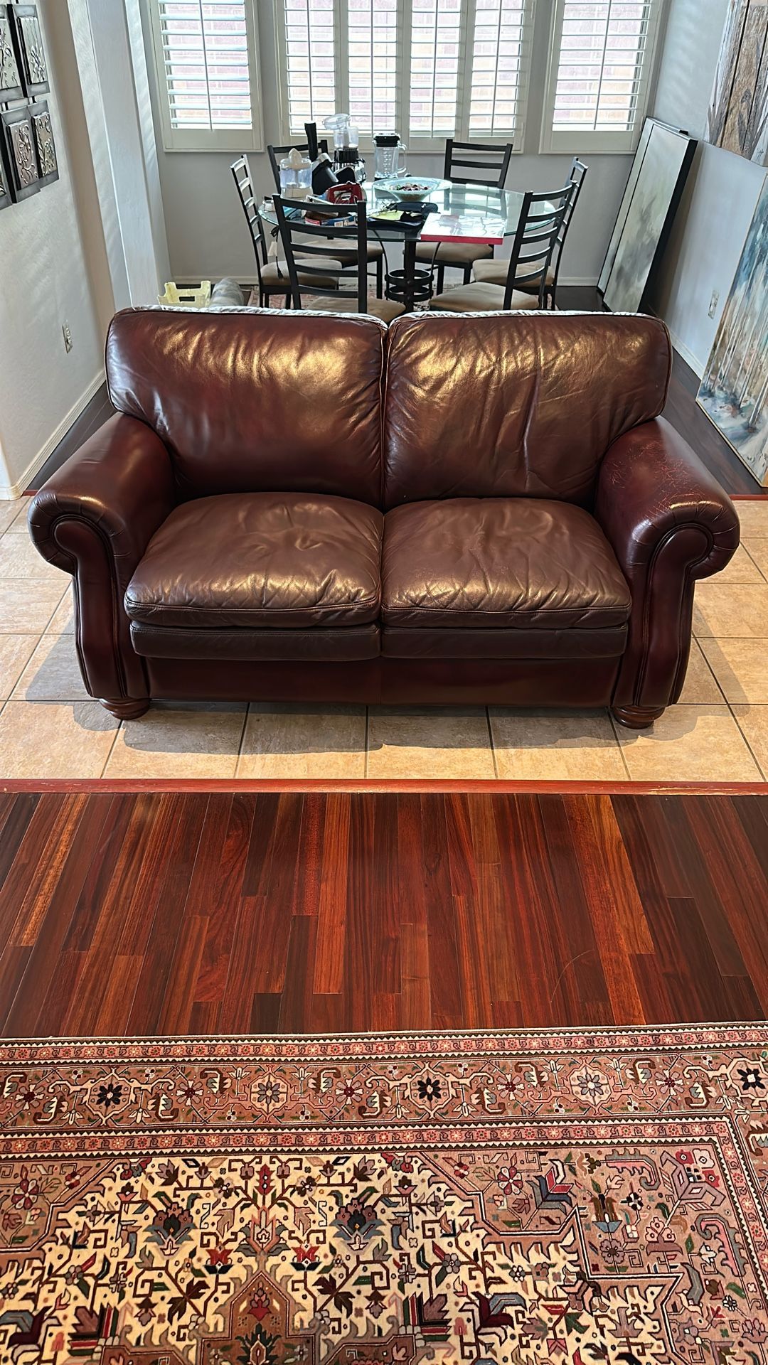 Leather Couch & Love Set