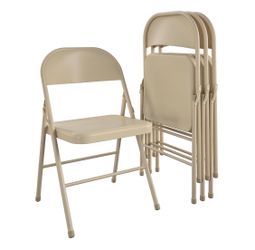 4 pack steel metal folding chairs