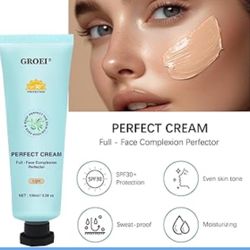 Perfect Cream All-Over Complexion Perfector | Long-Lasting BB Foundation & Concealer | SPF 30 Tinted Moisturizer for Face/Body (Light)